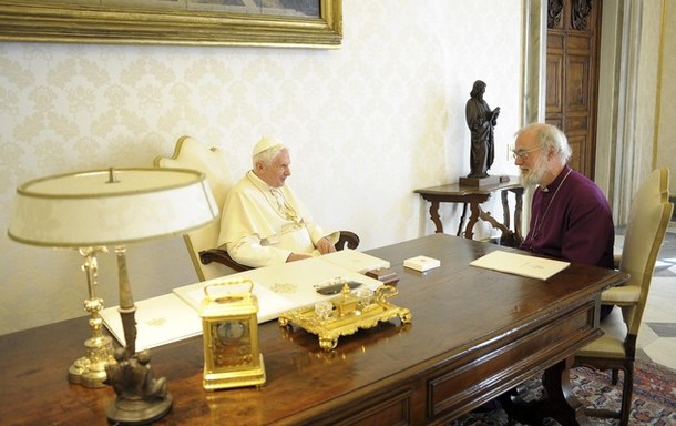 Papa Bento XVI audiência Rowan Williams