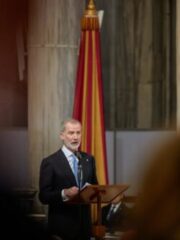 O rei Filipe discursa O rei Filipe discursa